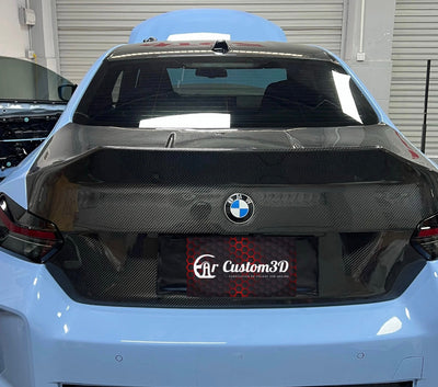 Coffre CSL Fibre Carbone BMW G87 M2 - installé sur véhicule - Becquet Voiture