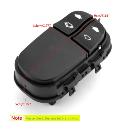 Commutateur Fenêtre Conducteur Ford Focus MK1 6 Broches Noir - vue de profil - Becquet Voiture
