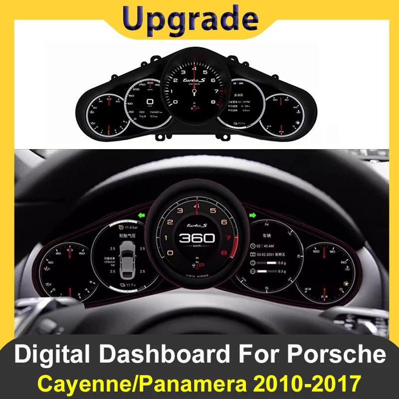 Compteur de Vitesse Numérique Porsche Cayenne 911 Panamera - vue de face - Becquet Voiture