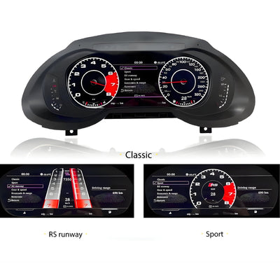 Compteur Digital Virtual Cockpit Audi A1 A3 A4 - en situation - Becquet Voiture