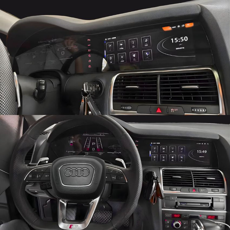 Digital Instrument Cluster Virtual Cockpit Audi Q7 4L 2006-2015 - rear view - Becquet Voiture