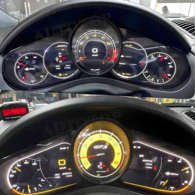 Compteur Digital Virtual Cockpit Porsche 911 991 - vue de profil - Becquet Voiture