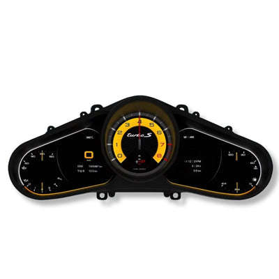 Compteur Digital Virtual Cockpit Porsche 911 991 - vue de trois-quarts - Becquet Voiture