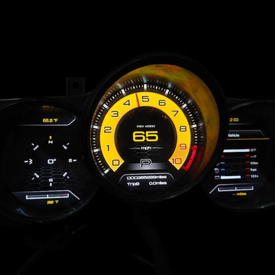 Compteur Digital Virtual Cockpit Porsche Macan - vue arrière - Becquet Voiture