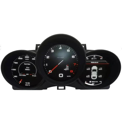 Compteur Digital Virtual Cockpit Porsche Macan - vue de face - Becquet Voiture
