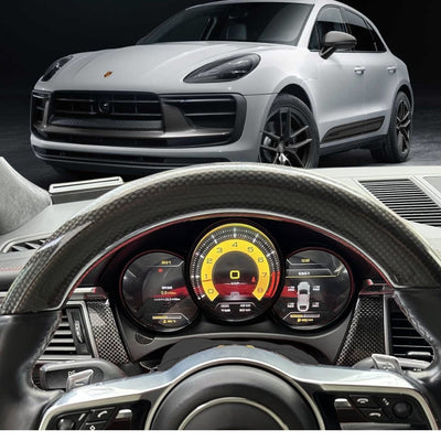Compteur Digital Virtual Cockpit Porsche Macan - vue de profil - Becquet Voiture