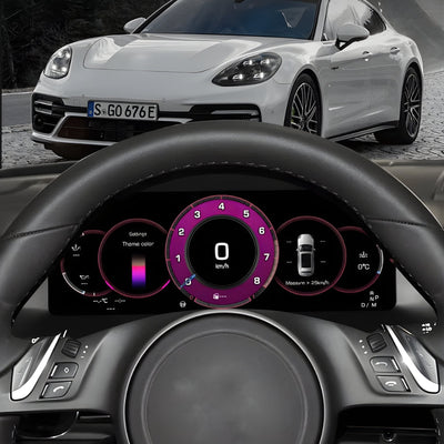 Compteur Digital Virtual Cockpit Porsche Panamera - vue de profil - Becquet Voiture