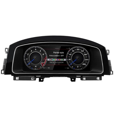 Compteur LCD Virtuel Digital VW Golf Leon - vue de face - Becquet Voiture
