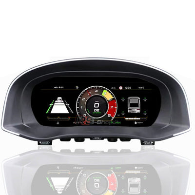 Compteur LCD Virtuel Digital VW Golf Leon - vue de trois-quarts - Becquet Voiture