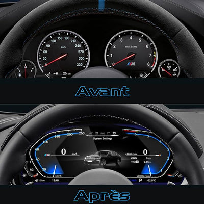 Compteur Virtual Cockpit BMW LCD 1920x720 Plug and Play - installé sur véhicule 2 - Becquet Voiture