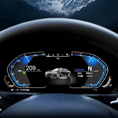 Compteur Virtual Cockpit BMW LCD 1920x720 Plug and Play - vue de profil 2 - Becquet Voiture