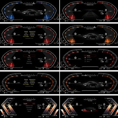 Compteur Virtual Cockpit BMW LCD 1920x720 Plug and Play - vue de trois-quarts - Becquet Voiture
