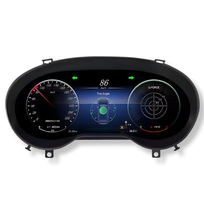 Compteur Virtual Cockpit Mercedes W204 W205 GLC - vue de face - Becquet Voiture