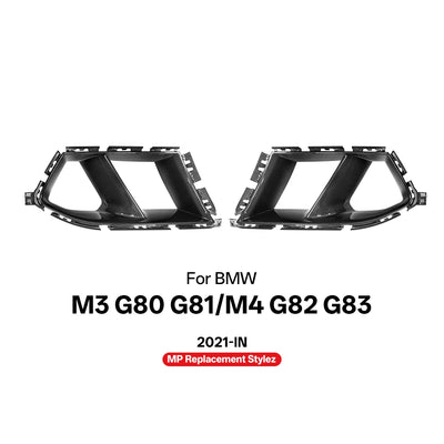 Conduit d'Air Avant Carbone BMW M3 G80 M4 G82 Style MP 2021+ - détail du montage - Becquet Voiture