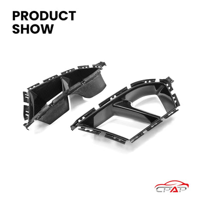 Conduit d'Air Avant Carbone BMW M3 G80 M4 G82 Style MP 2021+ - installé sur véhicule - Becquet Voiture