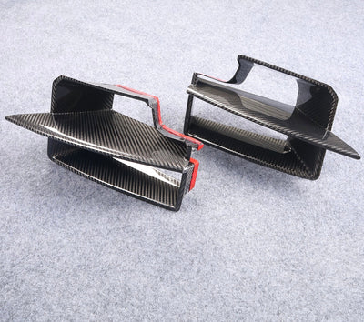 Conduits Aération Avant Fibre Carbone BMW G87 M2 - vue arrière - Becquet Voiture