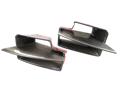 Conduits Aération Avant Fibre Carbone BMW G87 M2 - vue de profil - Becquet Voiture