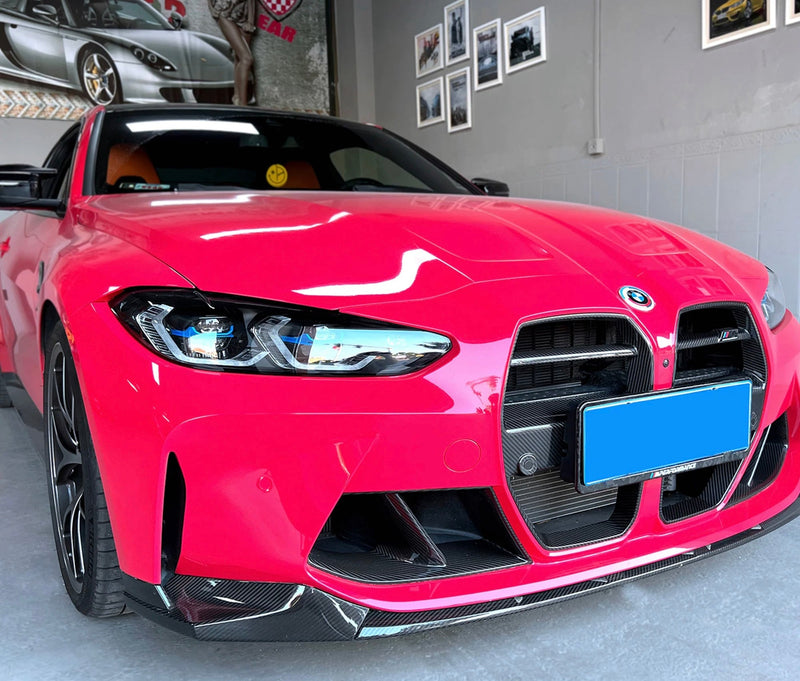 MP-Lufthilfen aus Carbon für BMW G80 G81 G82 G83 - am Fahrzeug montiert - Becquet Voiture