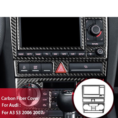 Console Centrale Carbone 3D A3/S3/RS3 8P - vue de dessus - Becquet Voiture