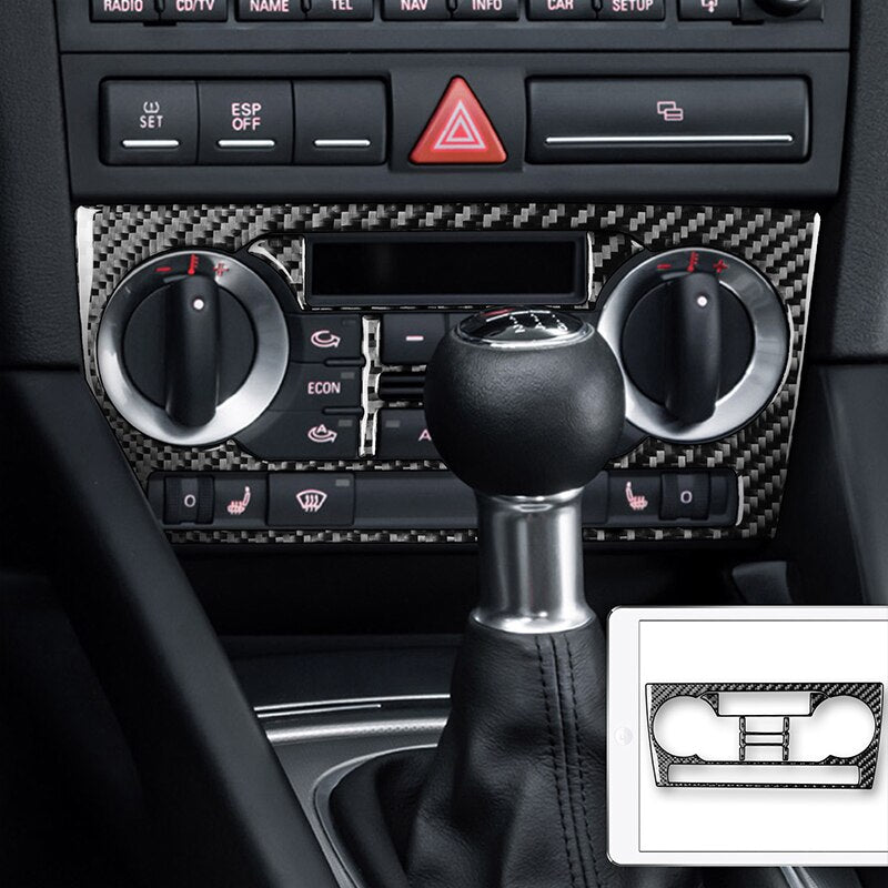 Console Centrale Carbone 3D A3/S3/RS3 8P - vue de face 2 - Becquet Voiture
