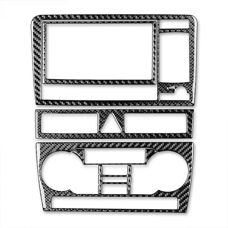 Console Centrale Carbone 3D A3/S3/RS3 8P - vue de face - Becquet Voiture
