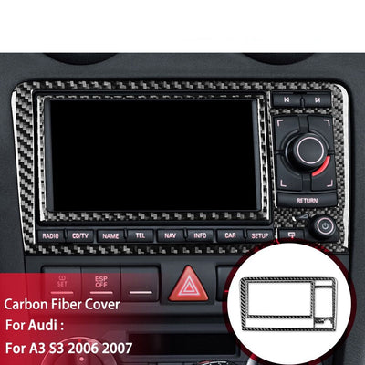 Console Centrale Carbone 3D A3/S3/RS3 8P - vue de trois-quarts - Becquet Voiture