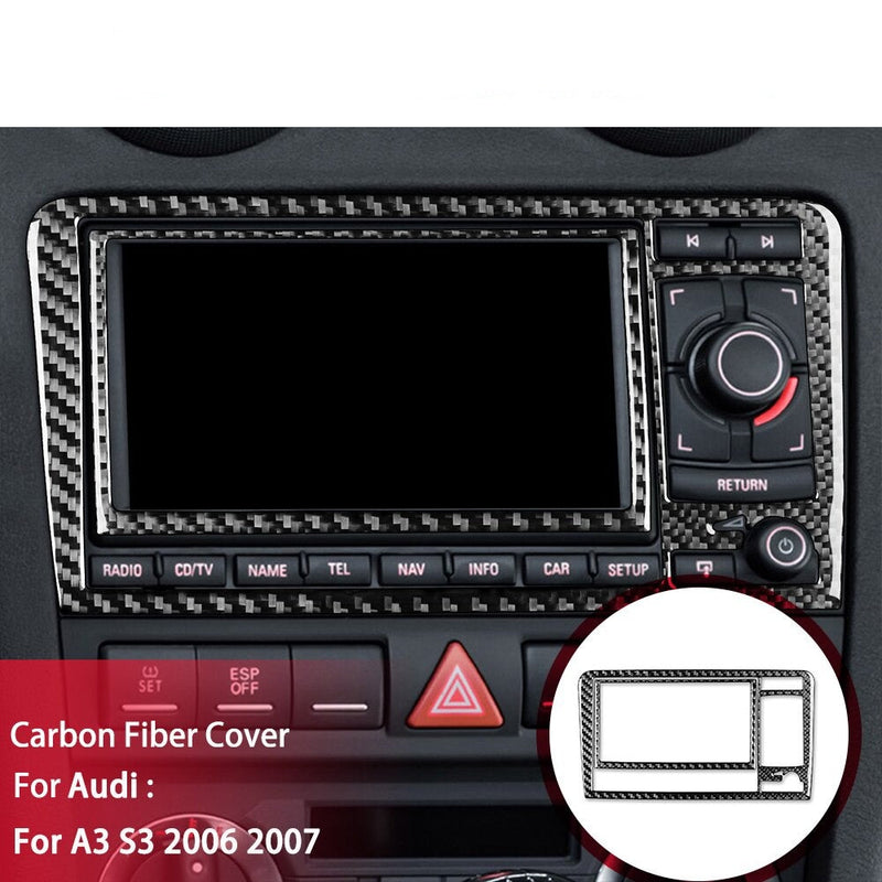 Console Centrale Carbone 3D A3/S3/RS3 8P - vue de trois-quarts - Becquet Voiture