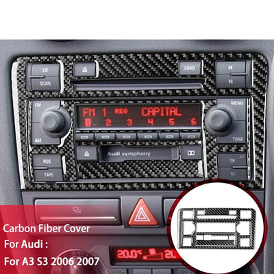 Console Centrale Carbone 3D A3/S3/RS3 8P - vue rapprochée - Becquet Voiture