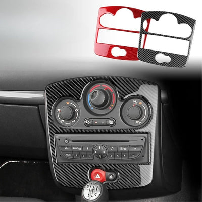 Console Centrale Carbone 3D Clio 3 Imitation Noir - vue arrière - Becquet Voiture