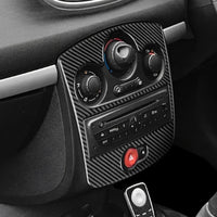 Console Centrale Carbone 3D Clio 3 Imitation Noir - vue de profil - Becquet Voiture