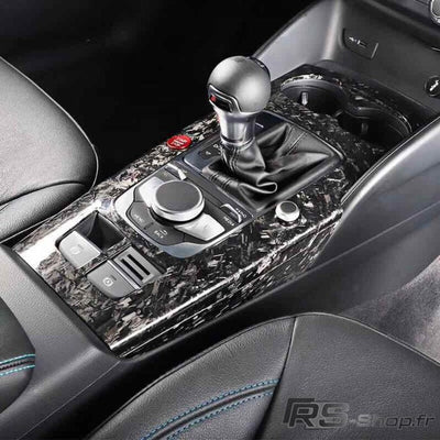 Console Centrale Carbone Audi A3 S3 RS3 8V Sportback - vue de profil - Becquet Voiture