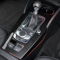 Carbon-Mittelkonsole Audi A3 S3 RS3 8V - Seitenansicht - Becquet Voiture