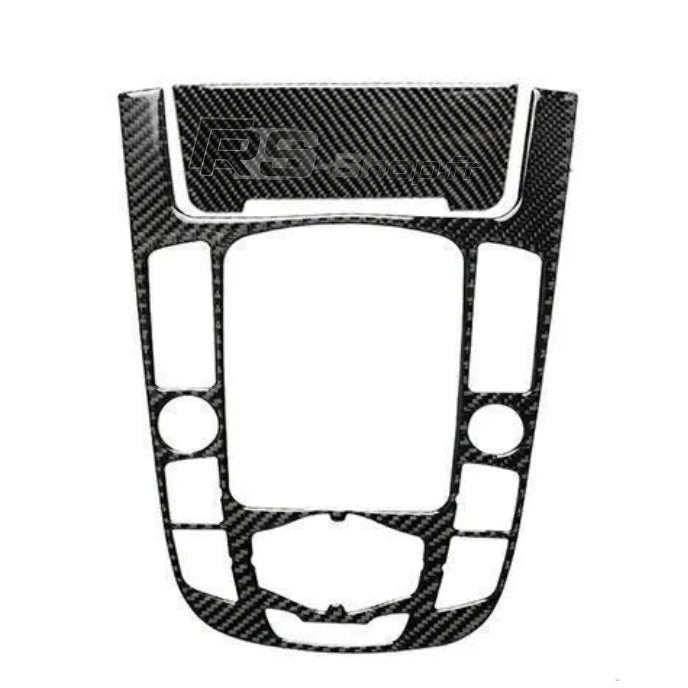 Console Centrale Carbone Audi A4 A5 Q5 B8 - vue de face - Becquet Voiture