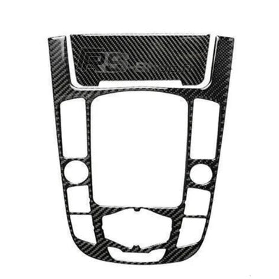 Console Centrale Carbone Audi A4 A5 Q5 B8 - vue de face - Becquet Voiture