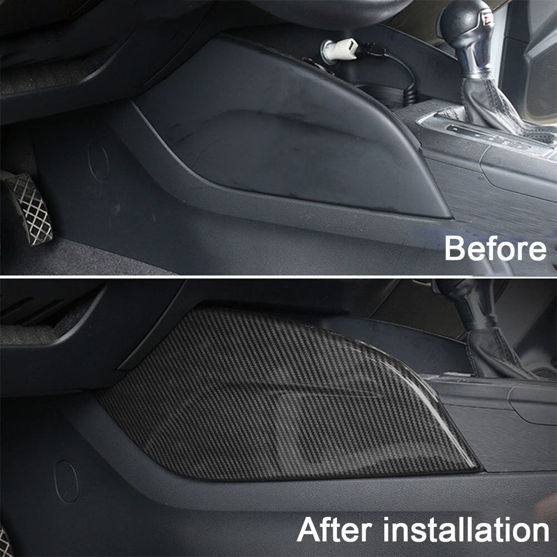 Carbon Style Center Console Audi A3 S3 RS3 8V - three-quarter view - Becquet Voiture