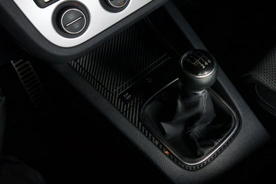 Console Centrale VW Scirocco / EOS en Fibre de Carbone - vue de profil - Becquet Voiture
