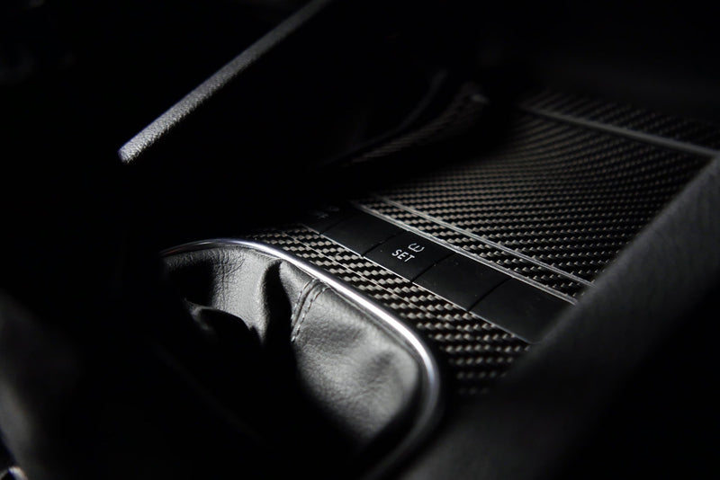Console Centrale VW Scirocco / EOS en Fibre de Carbone - vue de trois-quarts - Becquet Voiture
