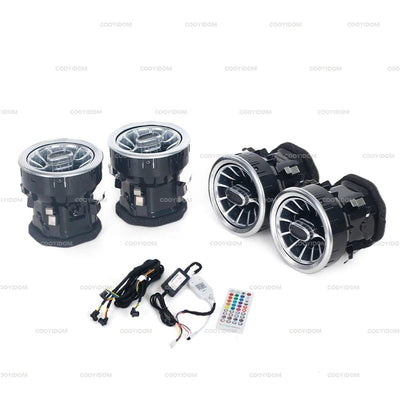 Contours de Ventilation Ambiance LED Mercedes Classe V W447 - vue rapprochée - Becquet Voiture