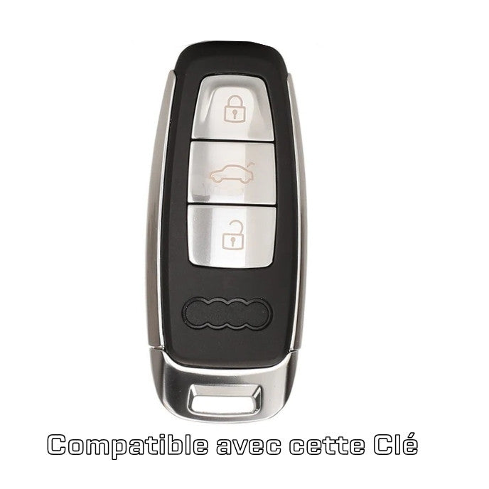 Coque Clé Audi 2018-2023 Protection Style Carbone - détail du montage - Becquet Voiture