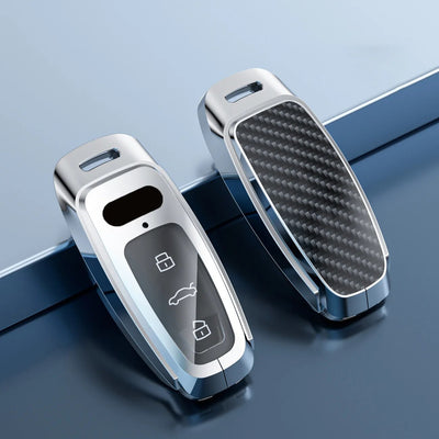 Coque Clé Audi 2018-2023 Protection Style Carbone - packshot studio - Becquet Voiture