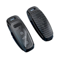 Coque Clé Audi 2018-2023 Protection Style Carbone - vue de profil - Becquet Voiture