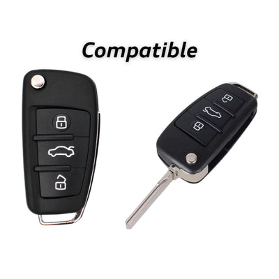 Coque Clé Audi Silicone Protection - vue de dessus - Becquet Voiture