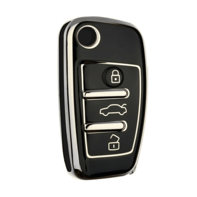 Coque Clé Audi Silicone Protection - vue de profil - Becquet Voiture