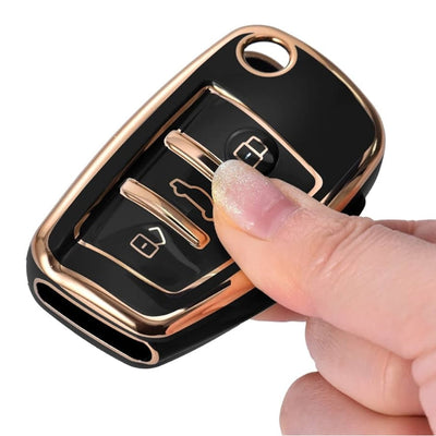 Coque Clé Audi Silicone Protection - vue rapprochée - Becquet Voiture