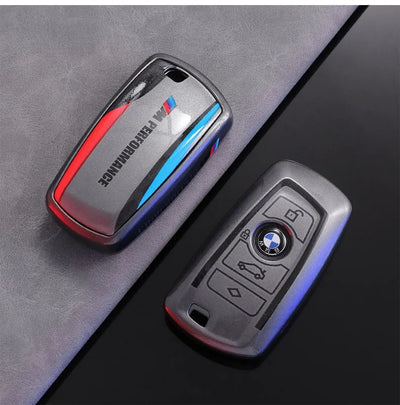 Coque Clé BMW M Performance Protection Gris - installé sur véhicule - Becquet Voiture