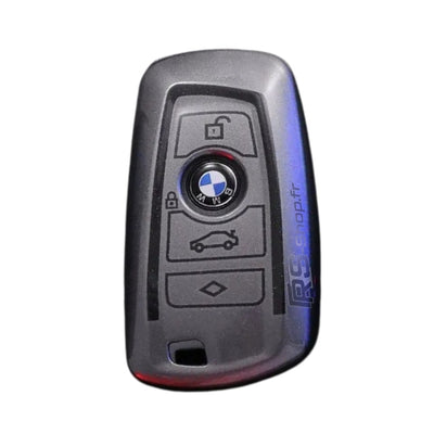 Coque Clé BMW M Performance Protection Gris - vue de profil - Becquet Voiture