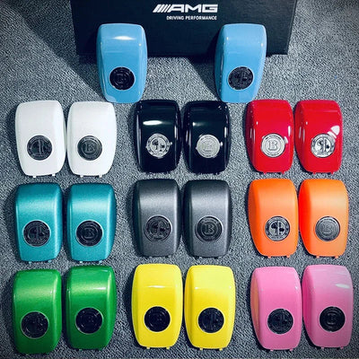 Coque Clé Mercedes AMG Logo Arrière 10 Couleurs - vue de trois-quarts - Becquet Voiture