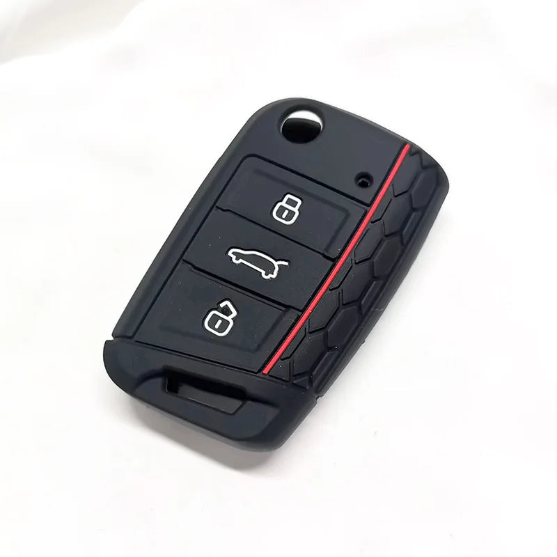 Coque Clé Silicone VW Golf 7 Protection - vue de face - Becquet Voiture