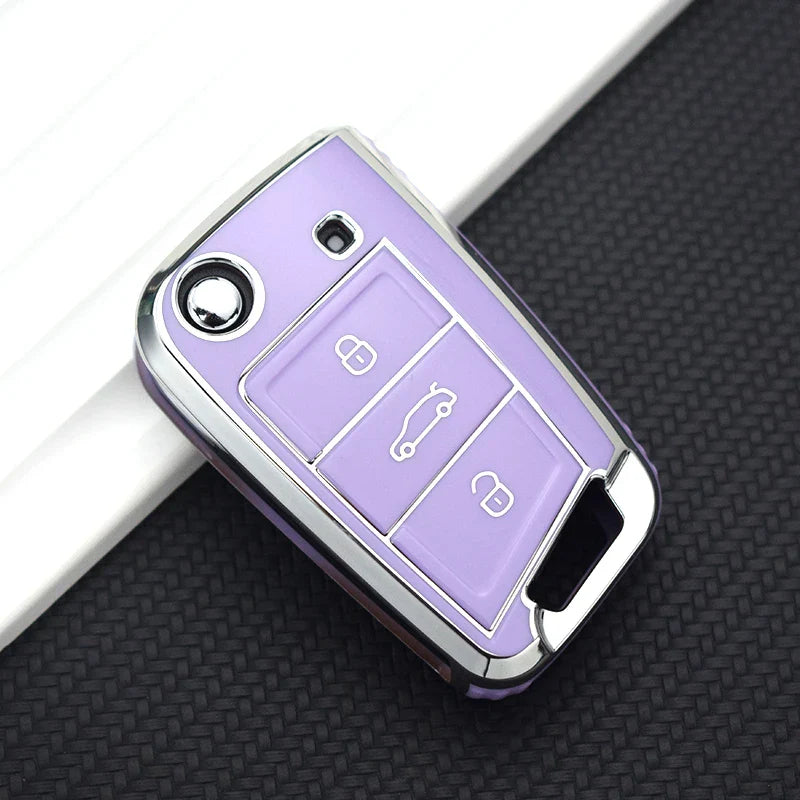 Multicolor VW Golf 7 Key Cover - in use - Becquet Voiture