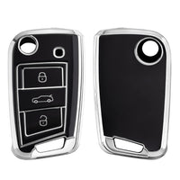 Multicolor VW Golf 7 Key Cover - fitted on vehicle - Becquet Voiture